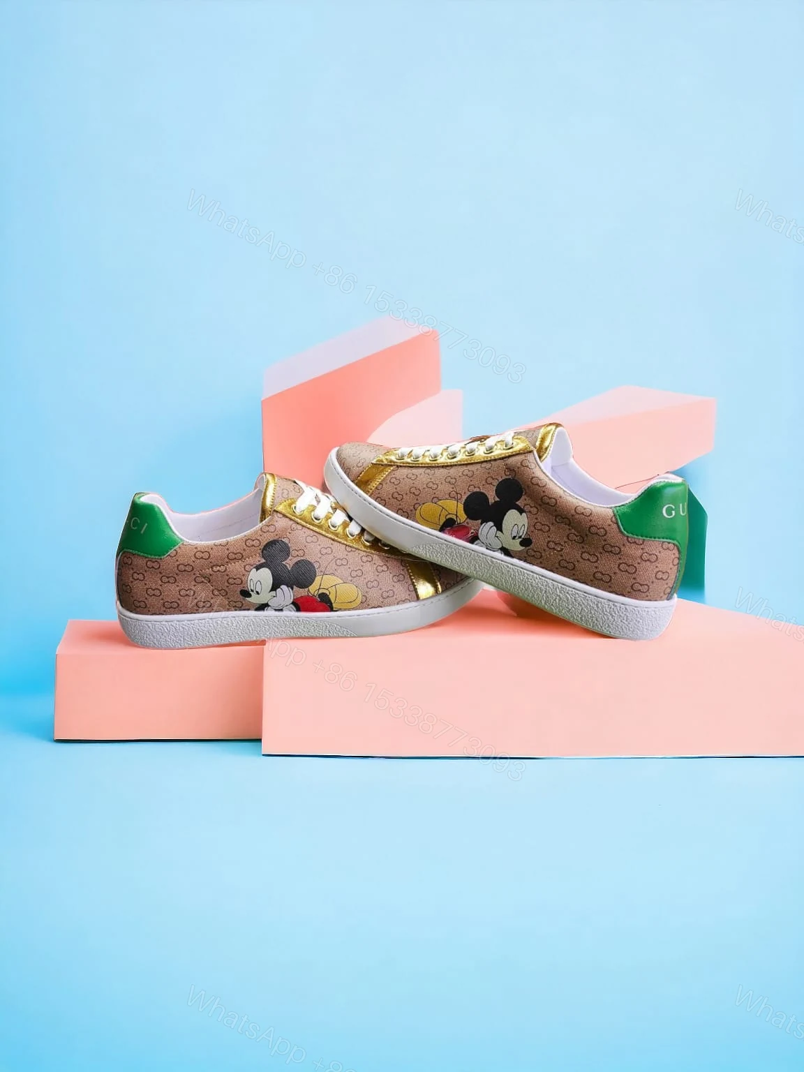 View 2 of First Copy Gucci x Disney Mickey Mouse Sneakers