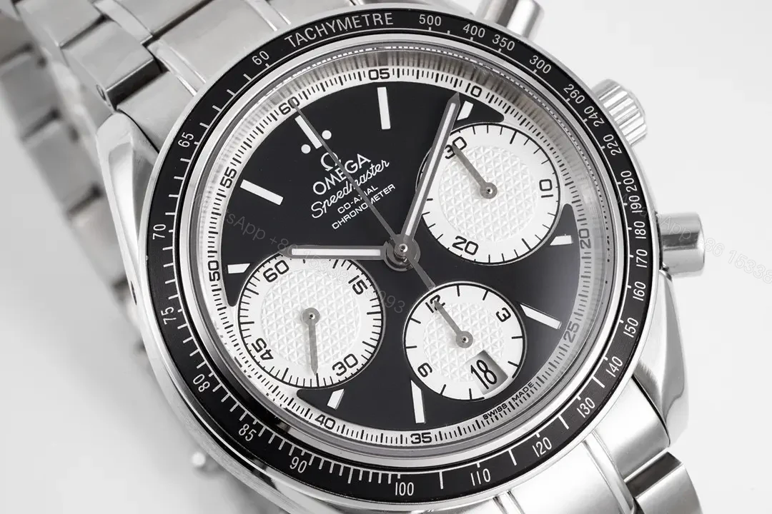 View 4 of Omega Speedmaster 326.32.40.50.06.001 Black and White Chronograph Stainless Steel Watch