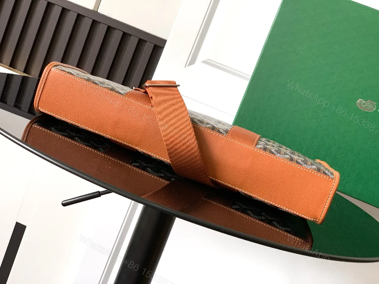 View 4 of Structured Signature Tote: Leather Trim, Modern Minimalist, Luxe Durability, Tote