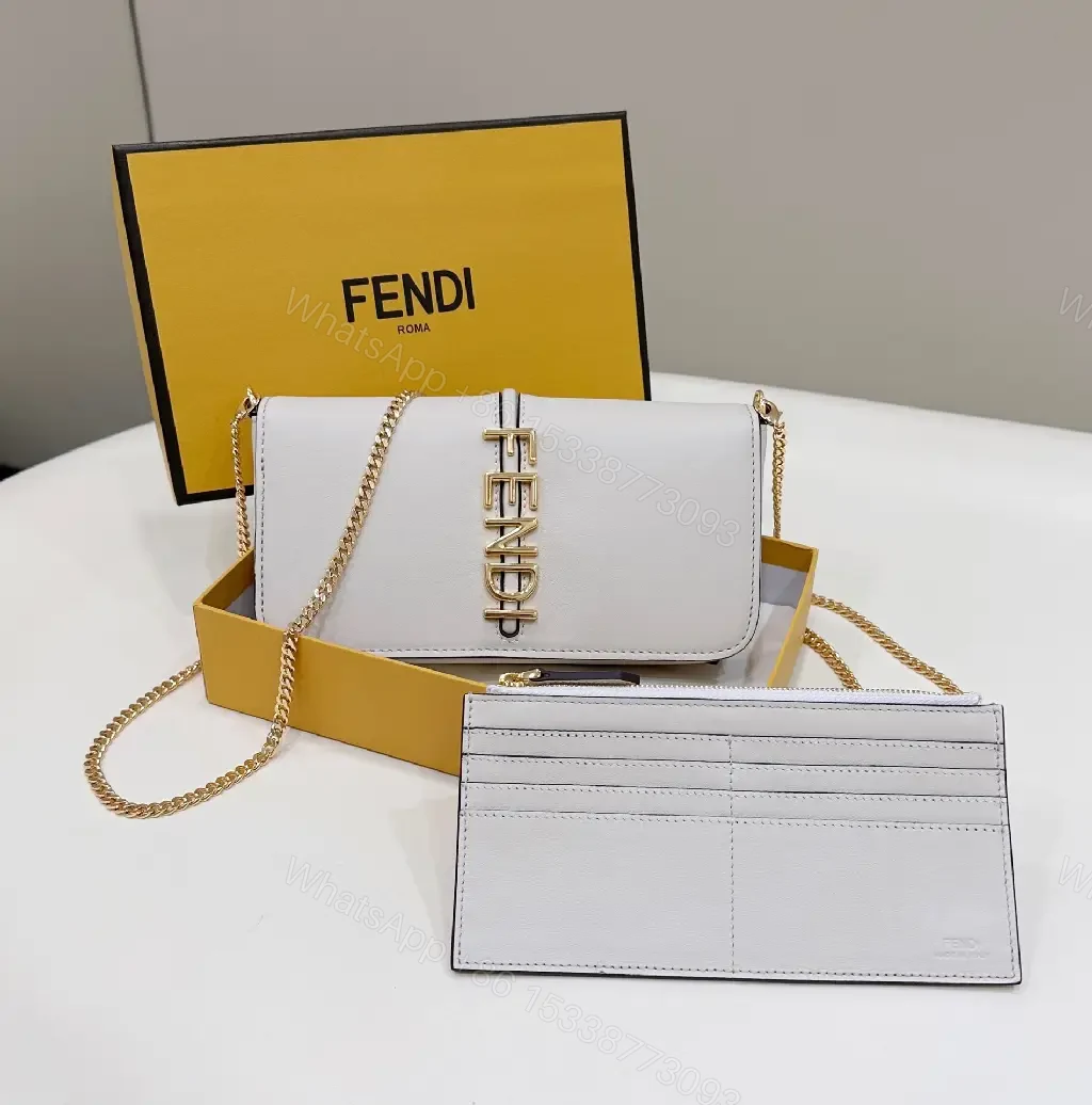 View 2 of Chic White Leather Satchel with Gold Chain Details