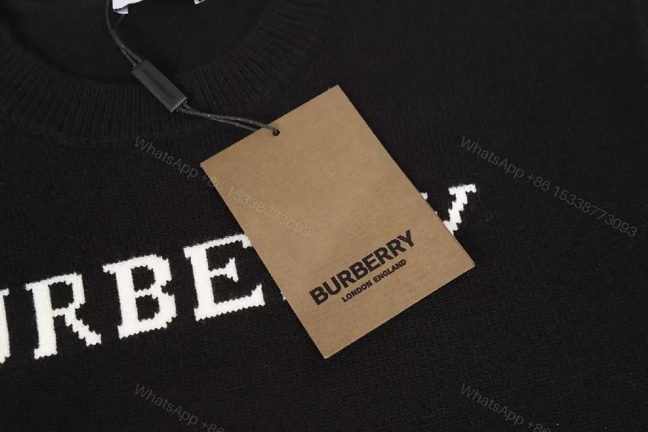 View 4 of Black Knit Crewneck with White Pony Graphic — Modern Comfort Sweater