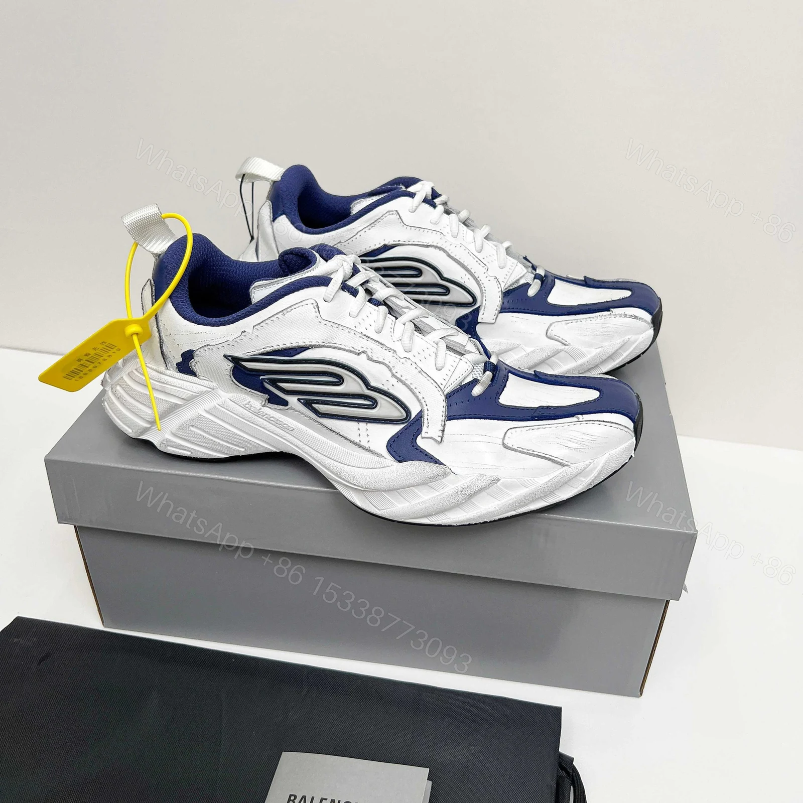 Balenciaga 一比一男款流線運動鞋 白藍撞色 2025百搭新款 — view 1