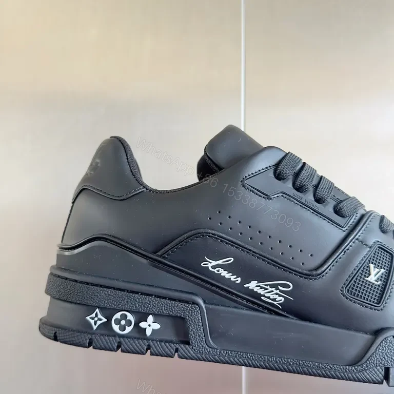 View 2 of Premium LV Detail High-Top Sneakers: Luxe Craftsmanship