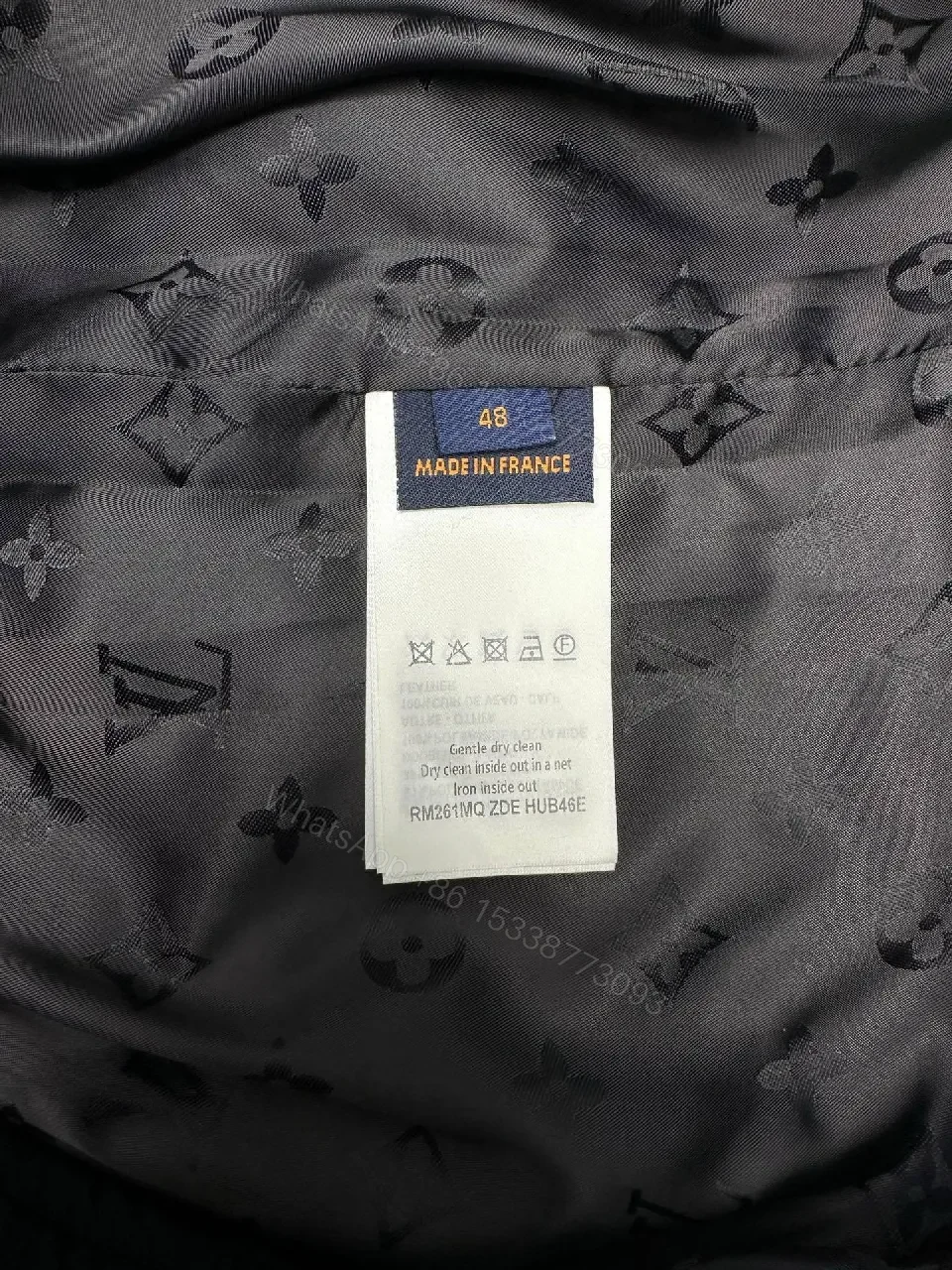View 9 of Dark Matte Jacket with Signature LV Stitch Pocket - Modern Minimalist Jacket