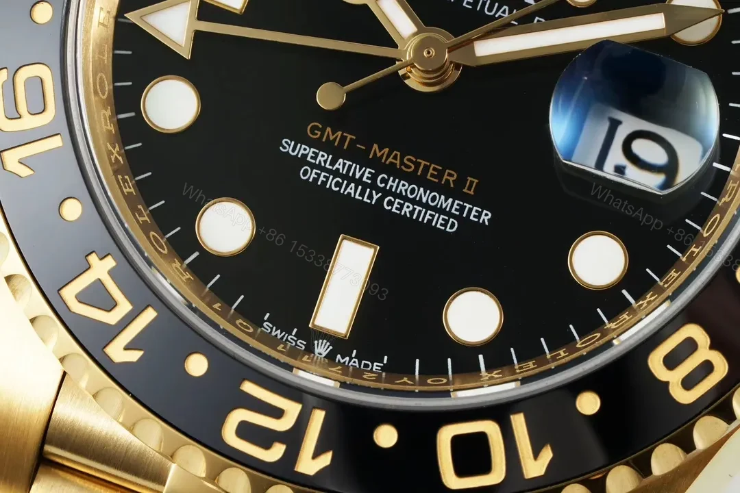 View 5 of EW Factory Clean Factory EWE V5 Gold GMT Black Bezel Watch