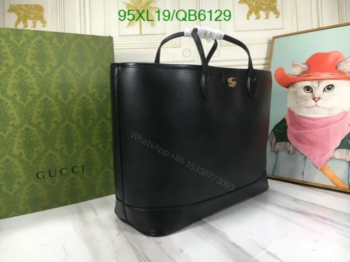 View 2 of Gucci Black Ophidia Medium Top Handle Bag QB6129 – Designer Inspired Elegance