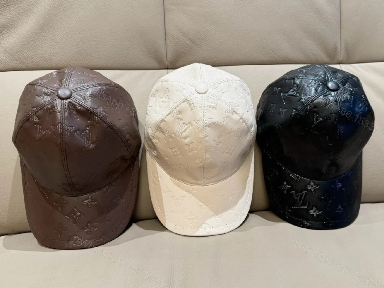 View 4 of Patterned Monogram Cap: Elevated Detail, Subtle Luxury Cap