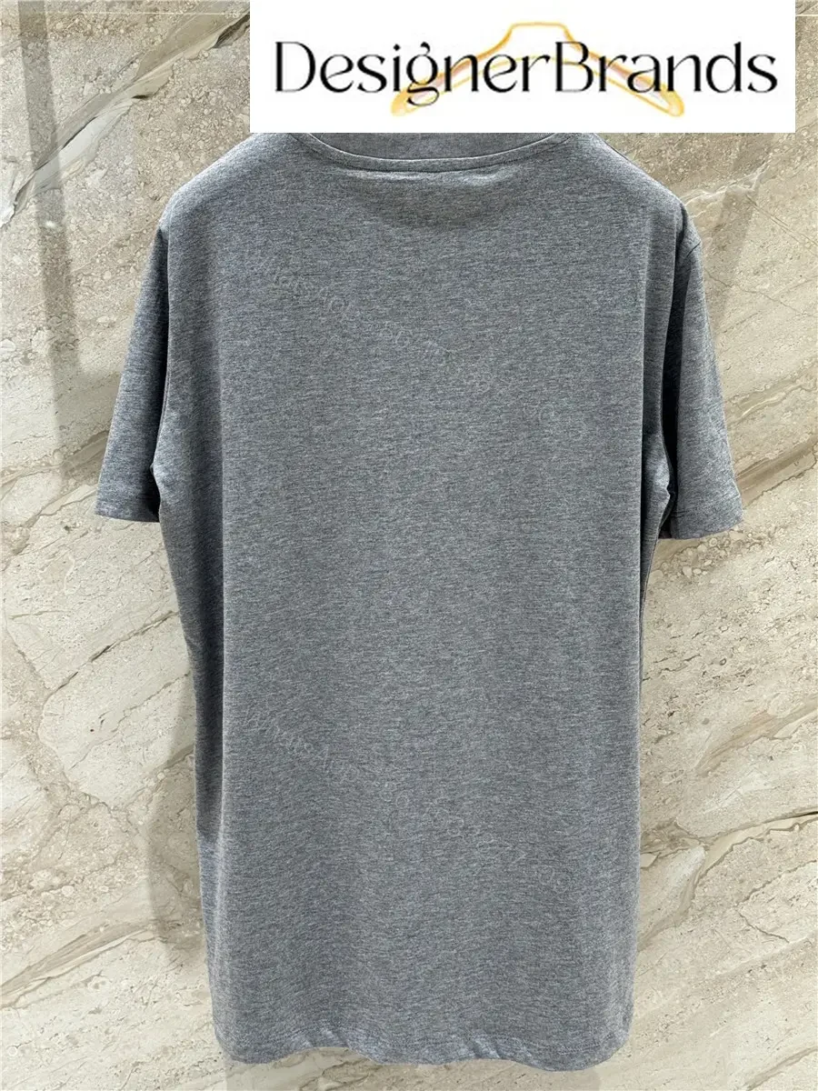 View 7 of Prada Grey Cotton Short-Sleeve T-Shirt
