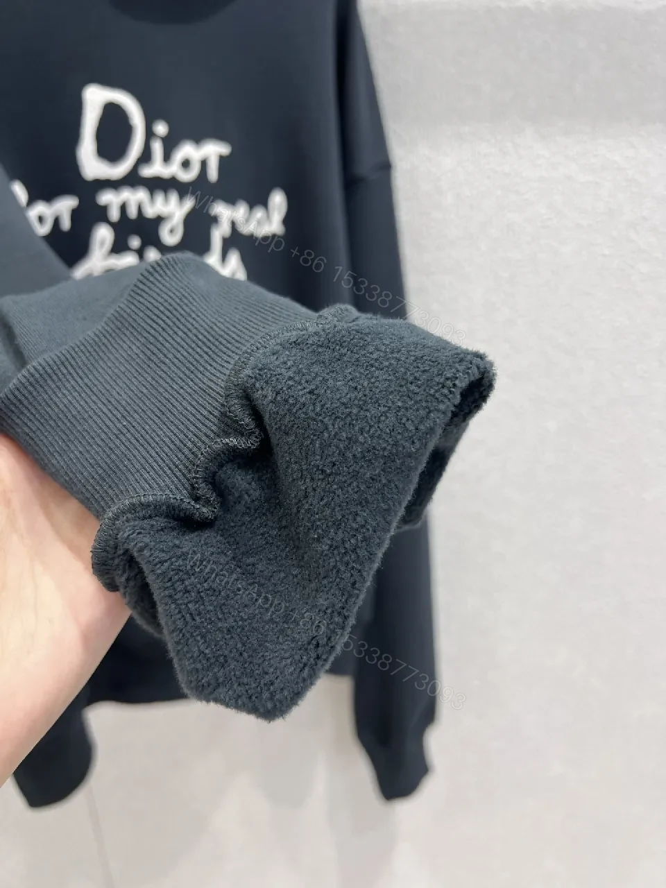 View 5 of Navy Hoodie: Graphic Contrast, Cozy Fit, Streetwear Chic