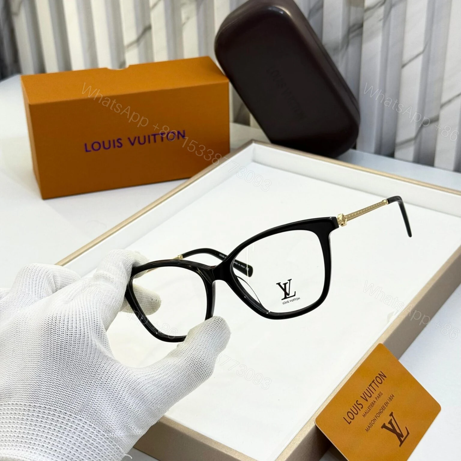 View 2 of Louis Vuitton Tortoise Square Eyeglasses – UV Protected