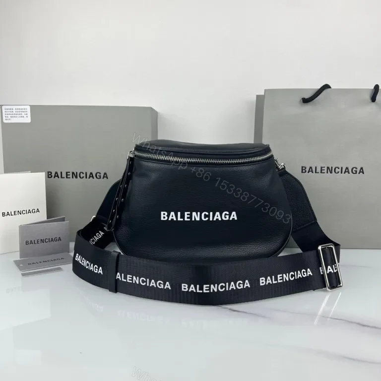 Sleek Black Leather Belt Bag — Ultra-Compact, Crossbody Luxury — view 1
