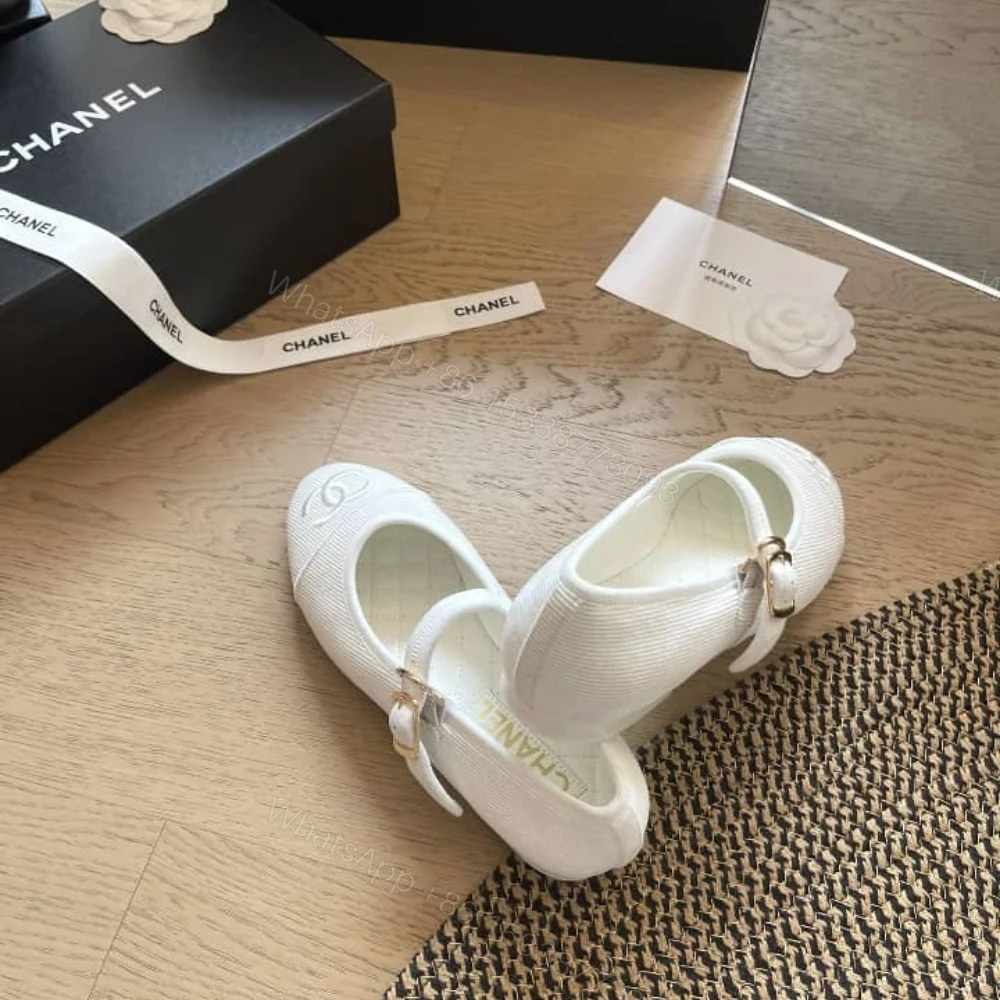View 6 of Chanel Mary Jane Ballet Flat White