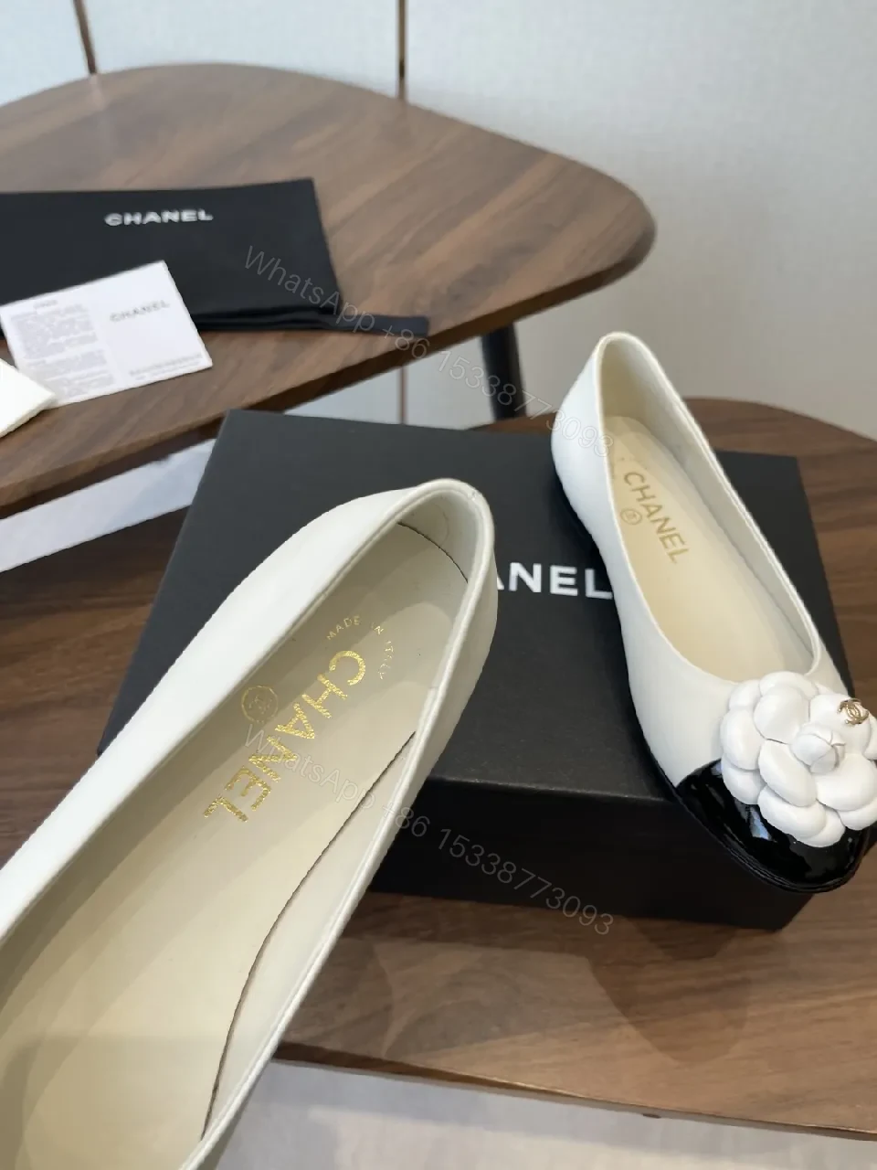View 8 of Elegant Camellia Two-Tone Flat Shoes with Comfort