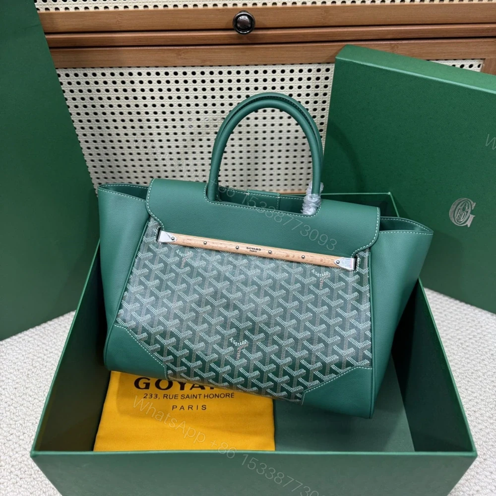 View 2 of 高仿Goyard*SAIGOC2手提托特包雙拼綠色大號免檢版