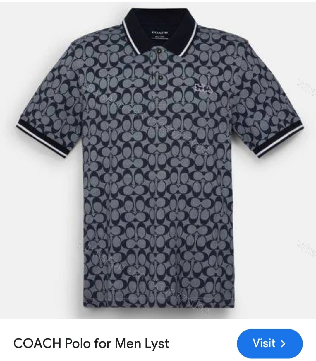 View 4 of First Copy Coach Premium Cotton Lycra Polo T-Shirt for Men