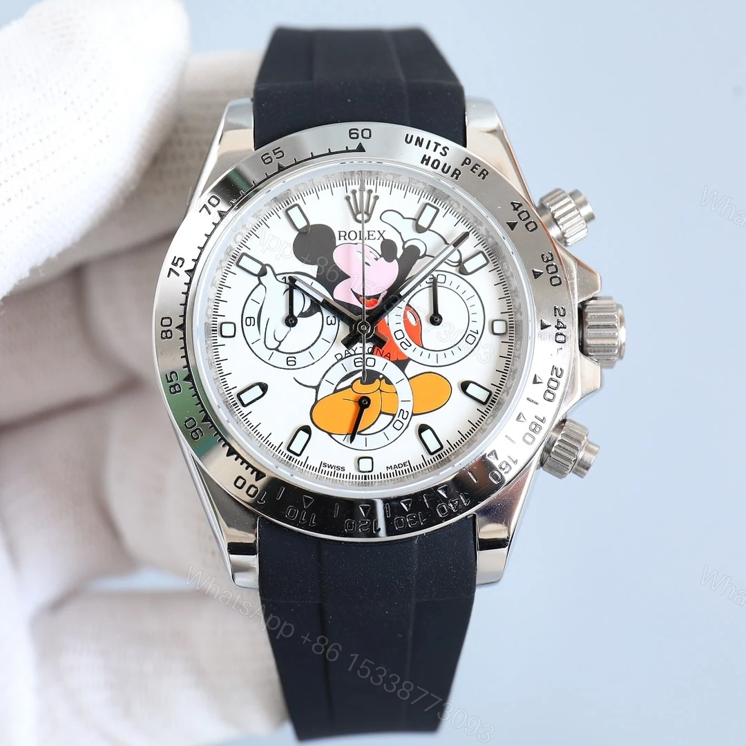 View 6 of Rolex Cosmograph Daytona Mickey Mouse White Dial 40Mm