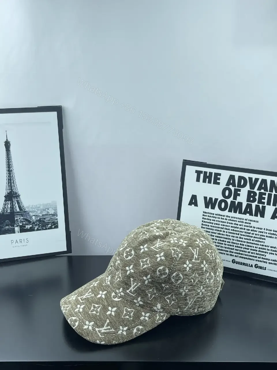 Patterned Monogram Cap: Luxe Everyday Style Cap — view 1