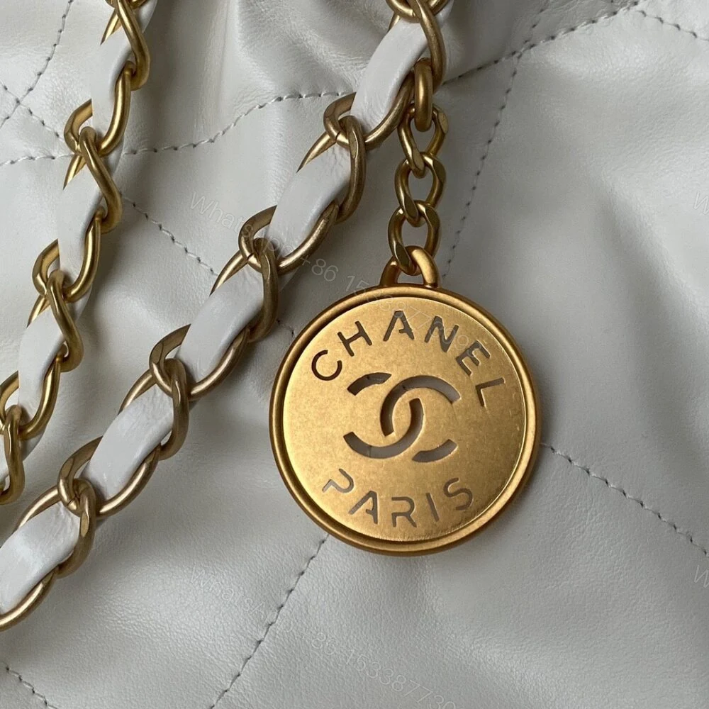 View 4 of Chanel 22 Small Handbag White 37Cm AS3260 B09859 10601