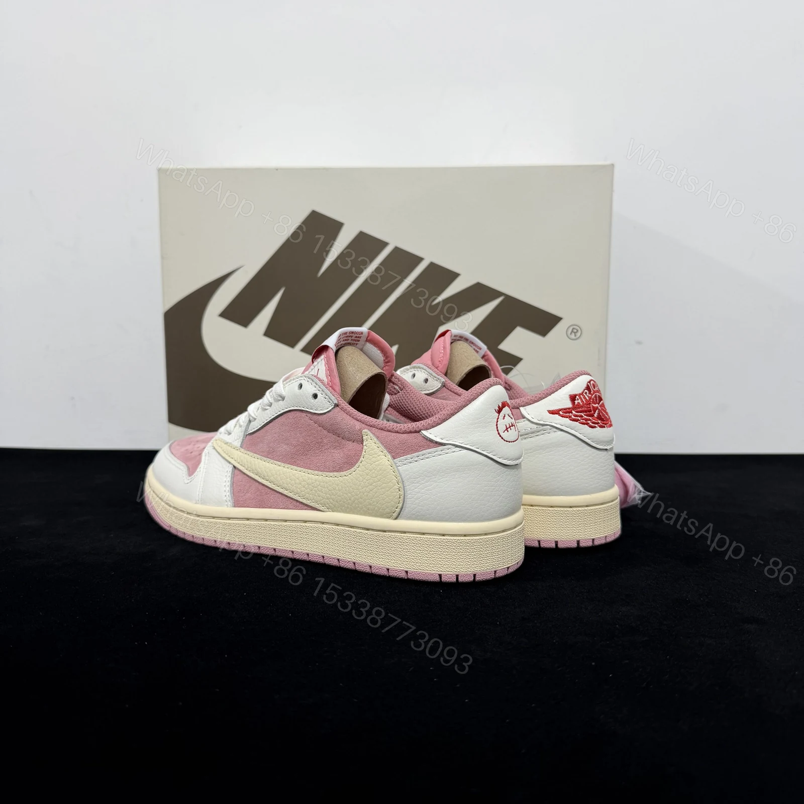 View 6 of Travis Scott x Air Jordan 1 Low OG Shy Pink Replica