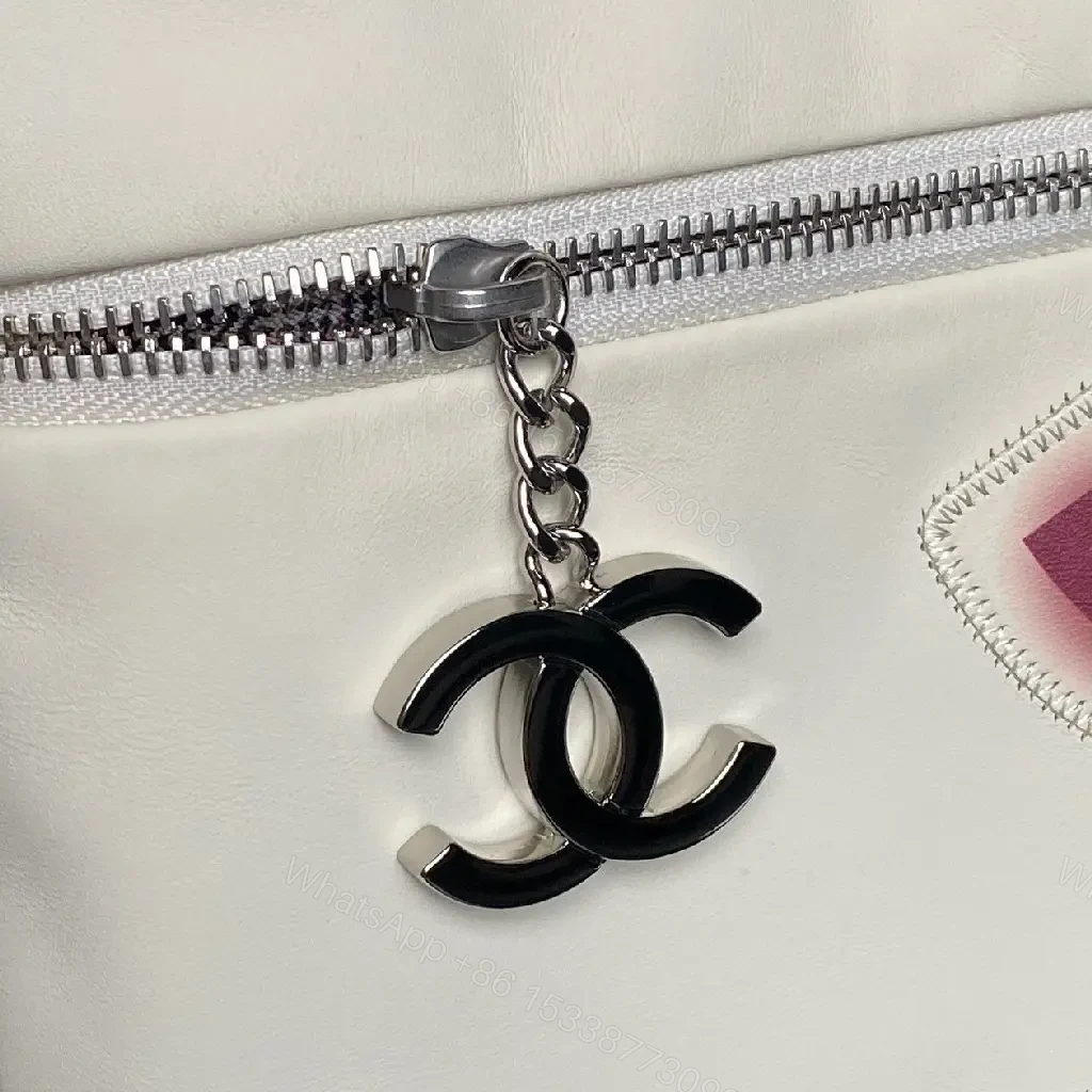 View 4 of Ivory-Rose Logo Tote: Modern Minimalist Luxury Shoulder Bag
