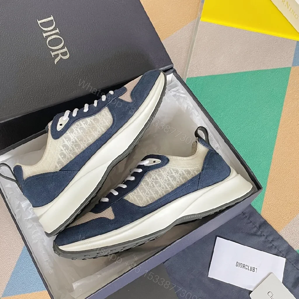 View 2 of Navy Suede-Mesh Hybrid Sneakers with Luxe Comfort