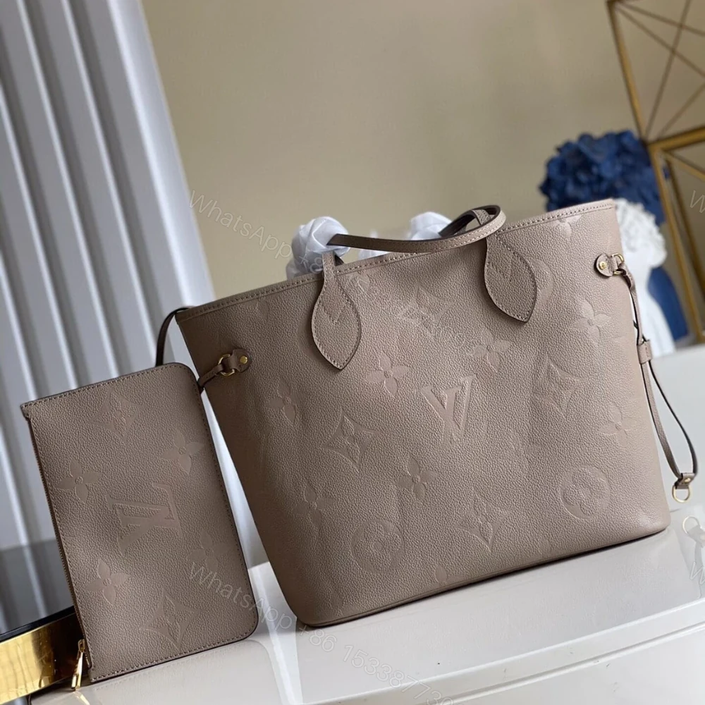 View 2 of Louis Vuitton Neverfull MM Tourterelle Gray 31Cm M45686