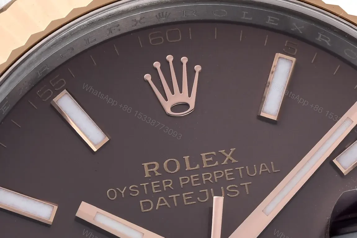 View 8 of Rolex Datejust 41 Two-Tone Rose Gold Chocolate Dial Oyster 126331-0001