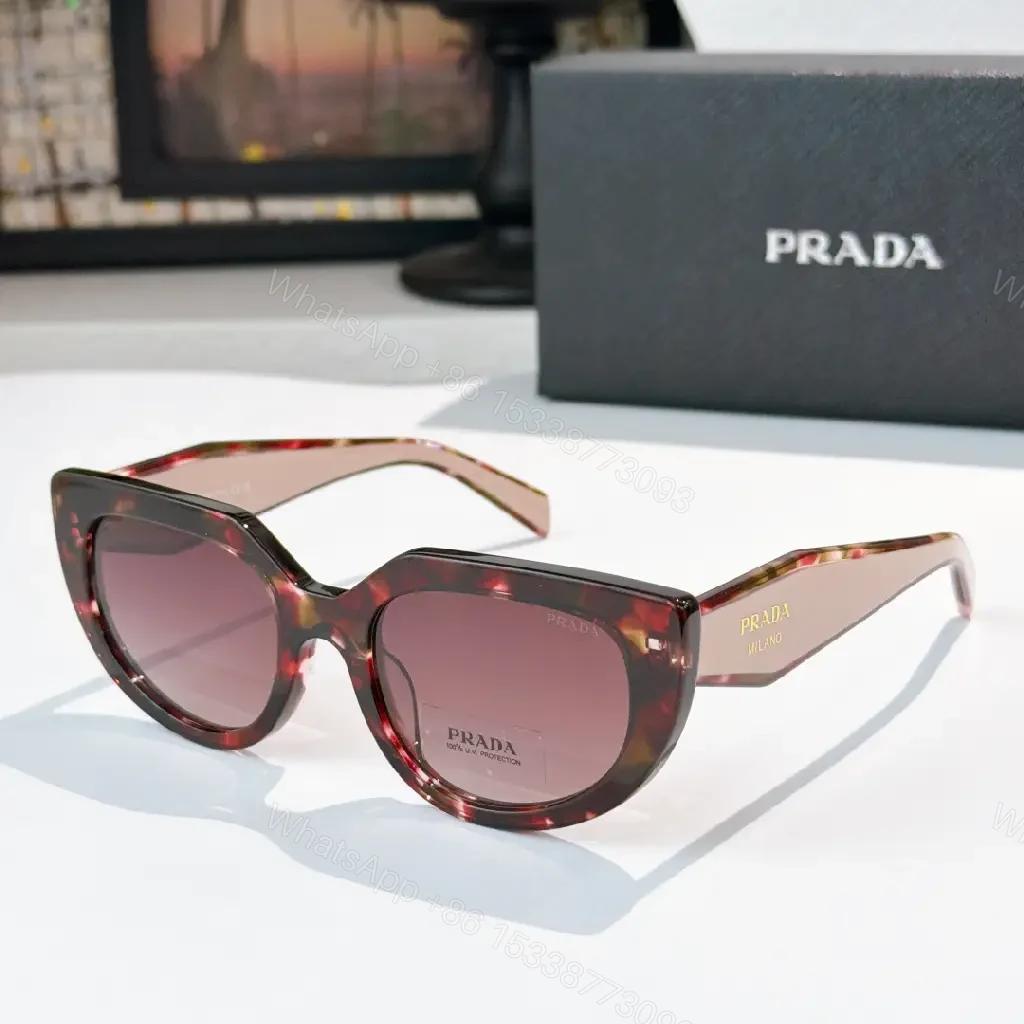 View 4 of Black Cat-Eye Oversized Sunglasses Gold Branding, Prada Milano