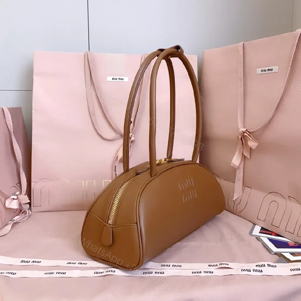 View 6 of Caramel Leather Dome Bag: Structured Luxury, Minimal Detailing