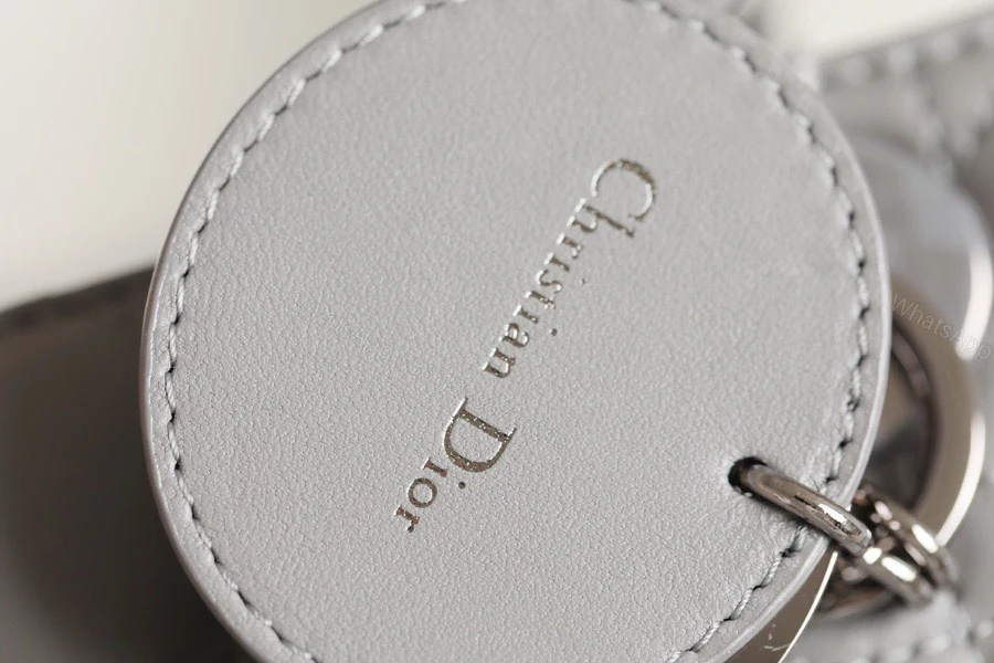 View 7 of Dior My Lady Rep 11 High-Quality Women’s Handbag Gray Glossy Leather 20x16cm