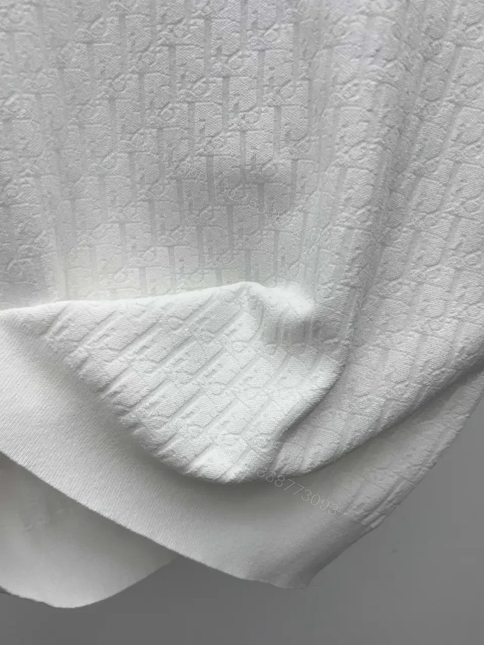 View 4 of Off-White Knit Top with Textured Cable Detail