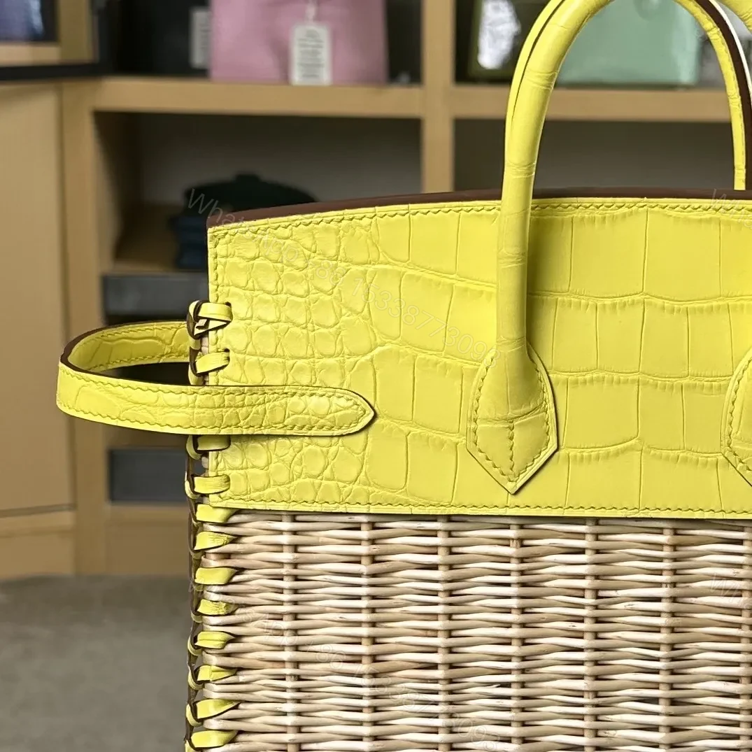 View 7 of Hermes Birkin 25cm Amber Yellow Crocodile Leather