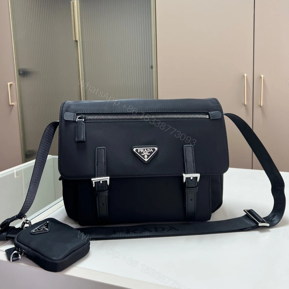 View 2 of Prada Re Nylon Shoulder Bag Black 30Cm