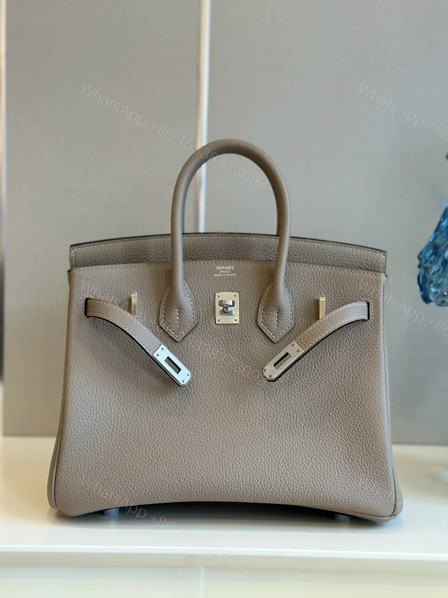 View 5 of HN 25 Gris Tourterelle Togo Palladium Hardware