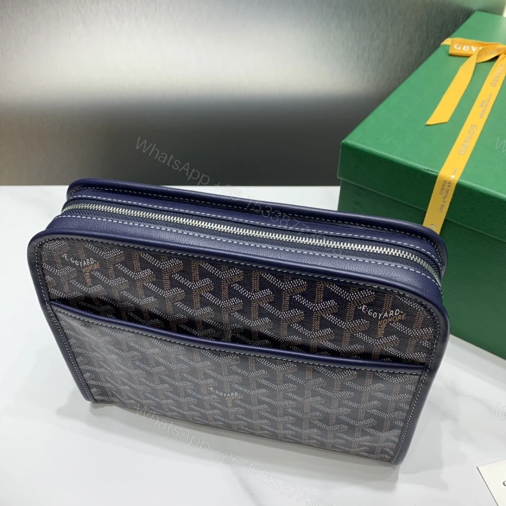 View 4 of 高仿Goyard*JOUVEN3多功能洗漱手拿包深藍小號免檢版