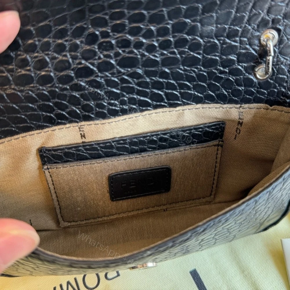 View 7 of FENDI BAGUETTE WITH FF CLASP BLACK 18CM 8BR600ANWRF1CFJ