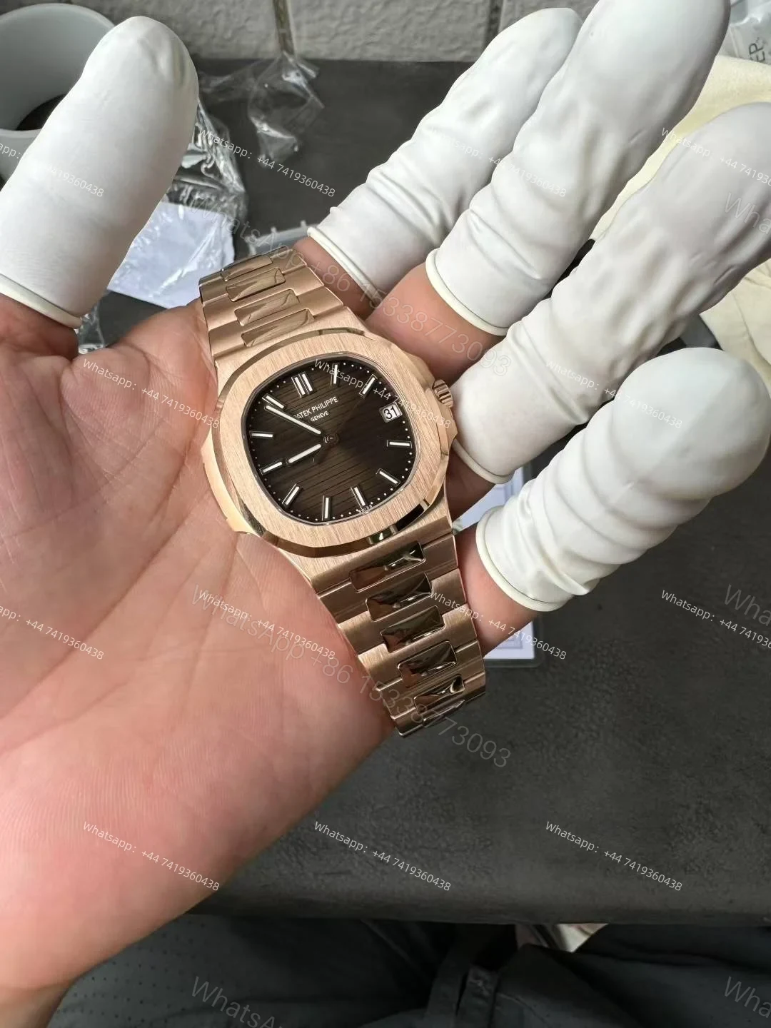 View 6 of Patek Philippe Super Clone Nautilus 5711 Rose Gold Brown Dial 40MM