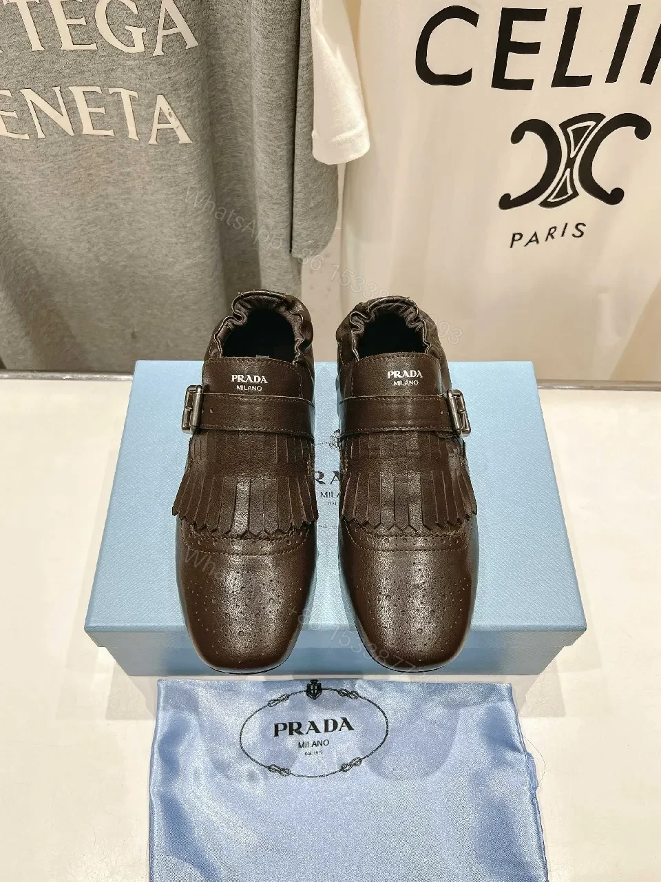 View 9 of Patterned Leather Penny Loafers with Fringe Detail – Everyday Luxury