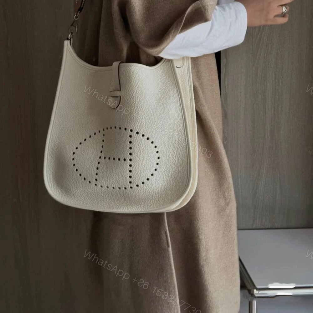 View 5 of Hermes Evelyne 29 Clemence White 25cm