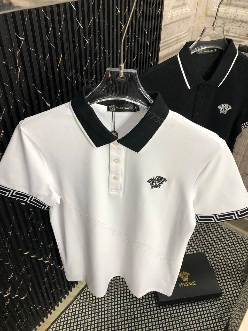 View 2 of FIRST COPY VERSACE IMPORTED LYCRA POLOS T-SHIRT