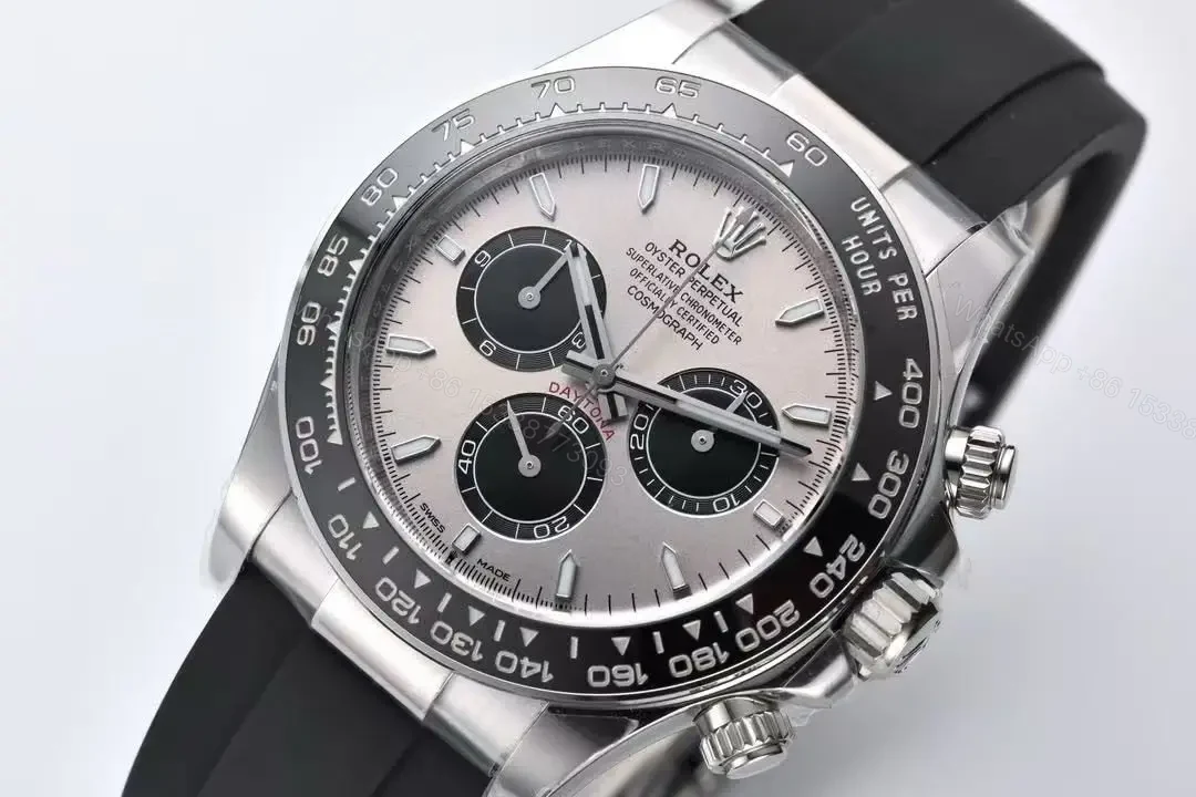 View 8 of Replica Rolex Daytona Ghost Oysterflex Grey 116519 Super Clone Watch