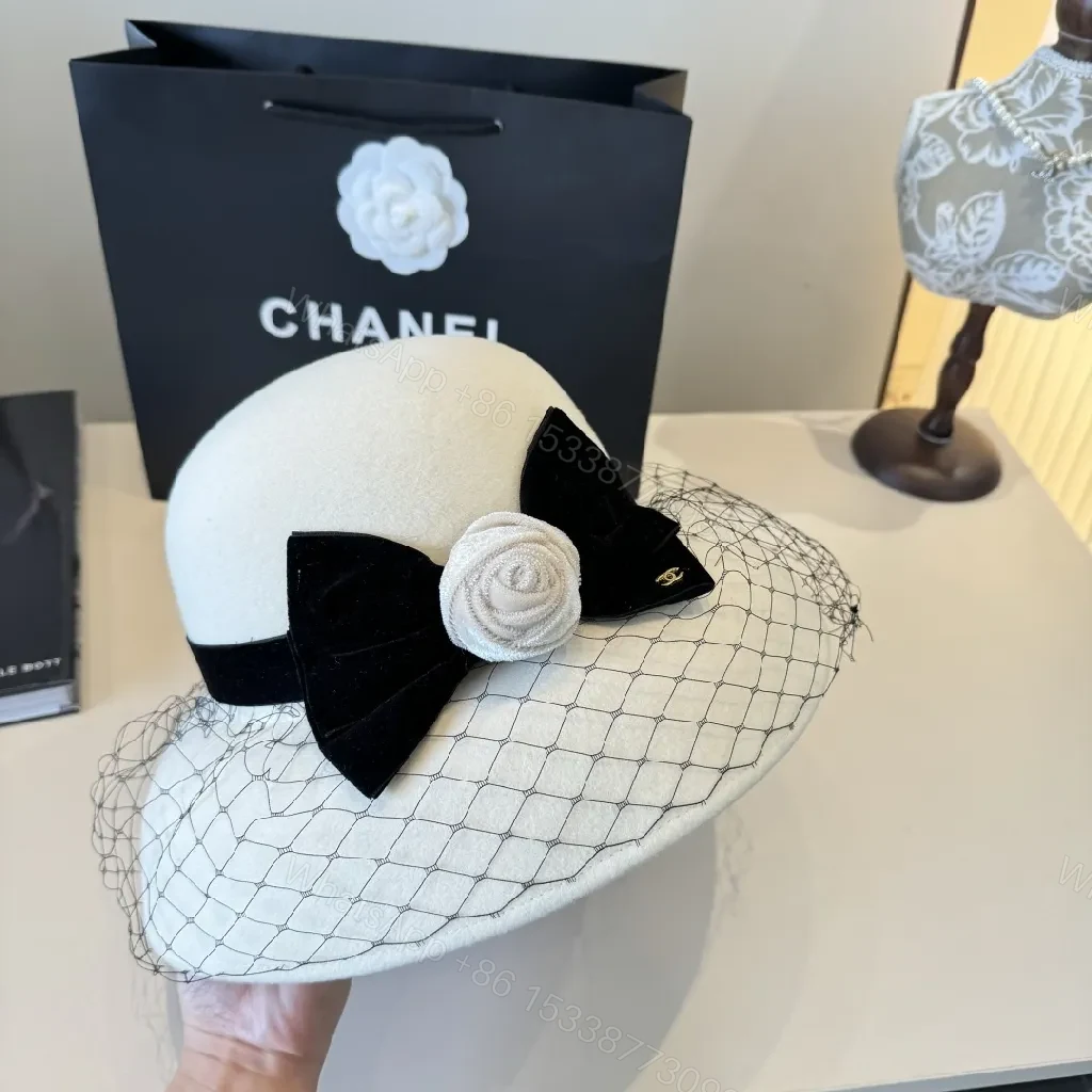 View 7 of Chic Fedora: Felt, Satin Bow, Veil, Couture Flair, Fedora