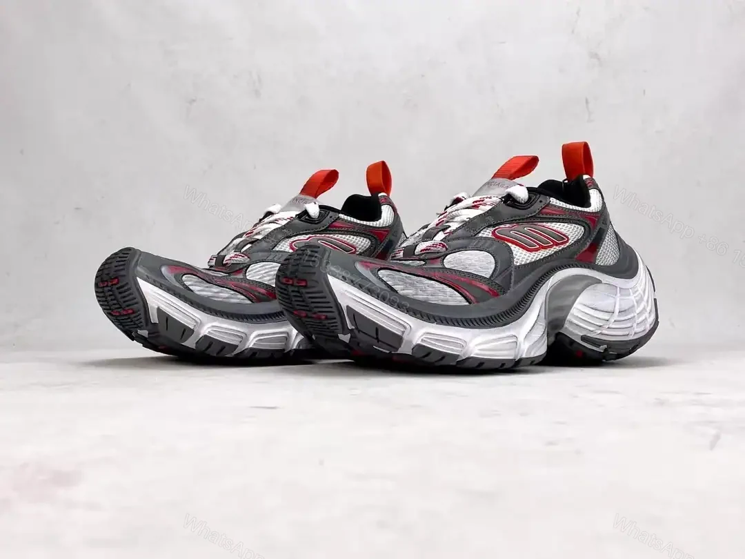 View 6 of BALENCIAGA MEN’S 10XL SNEAKER IN GREY/WHITE/RED – BB271