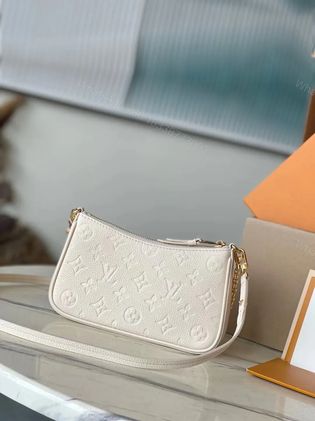 View 8 of Louis Vuitton LV Easy Pouch On Strap Handbags White Milk 19×11.5x3cm
