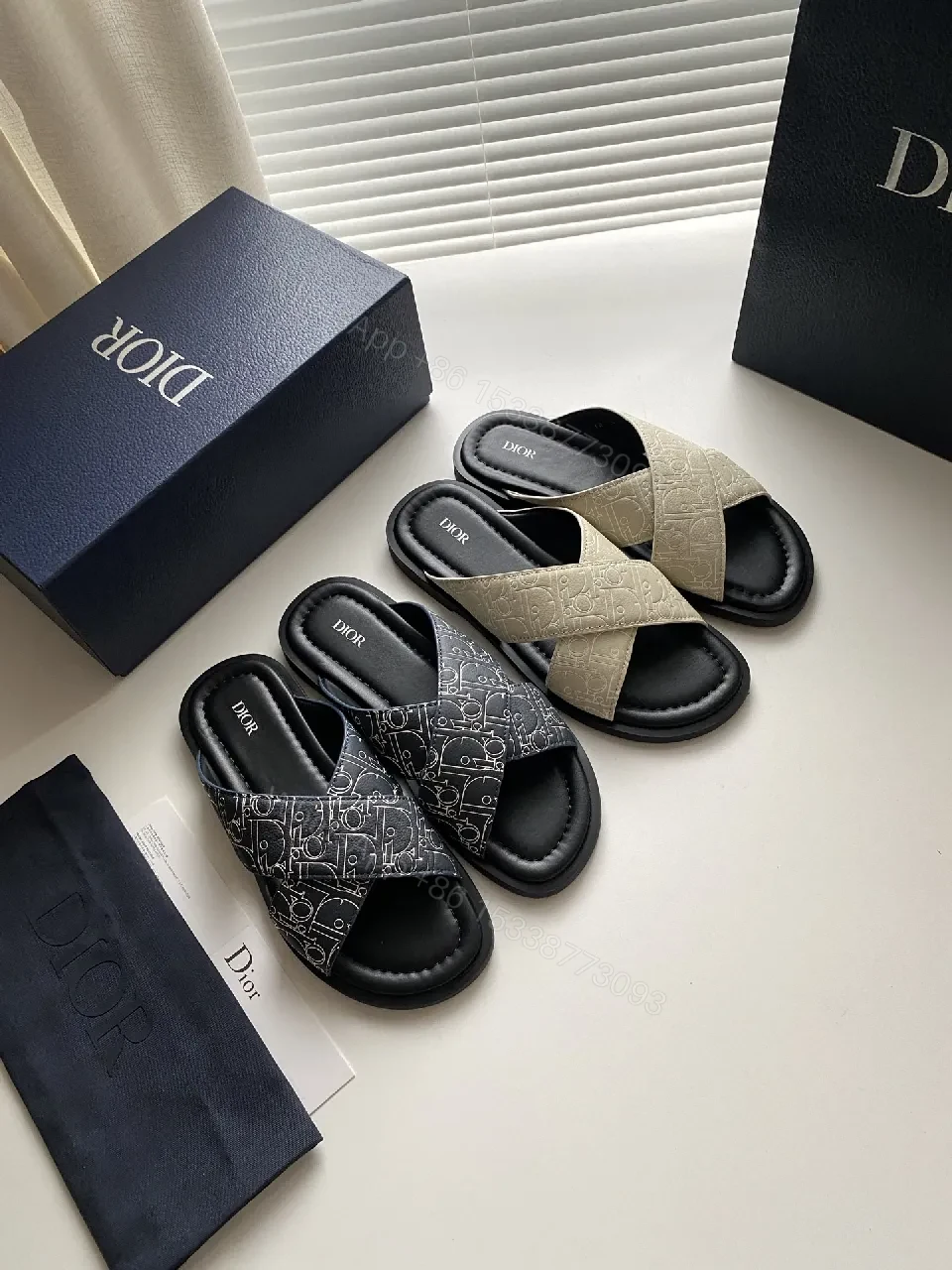 View 2 of Monogram Luxe Slide: Premium Comfort, Unisex Designer-Style