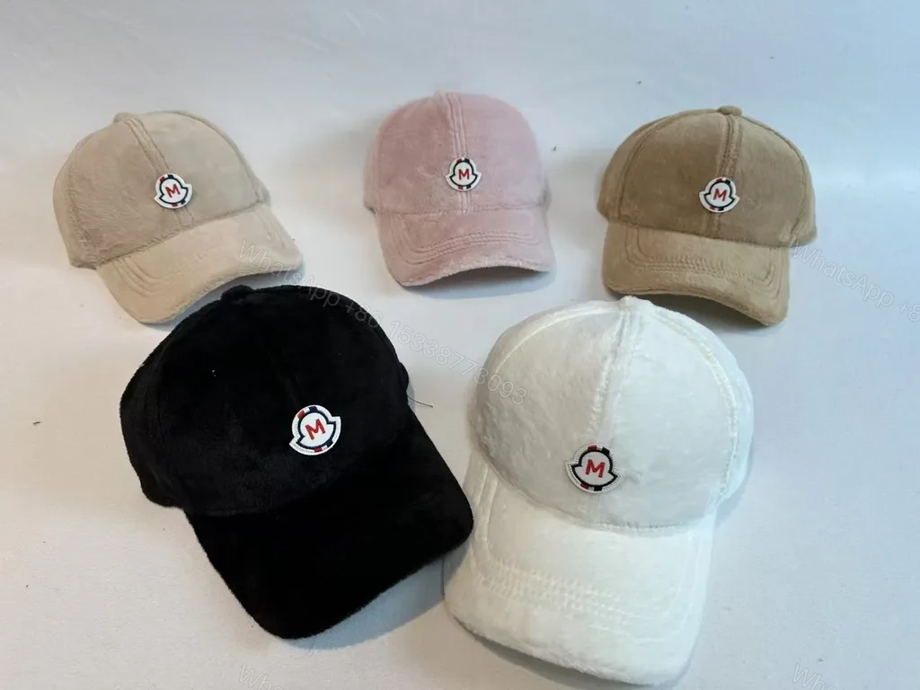 View 3 of Cozy Plush Cap: Textured BouclÃ© with Moncler Patch Style Cap