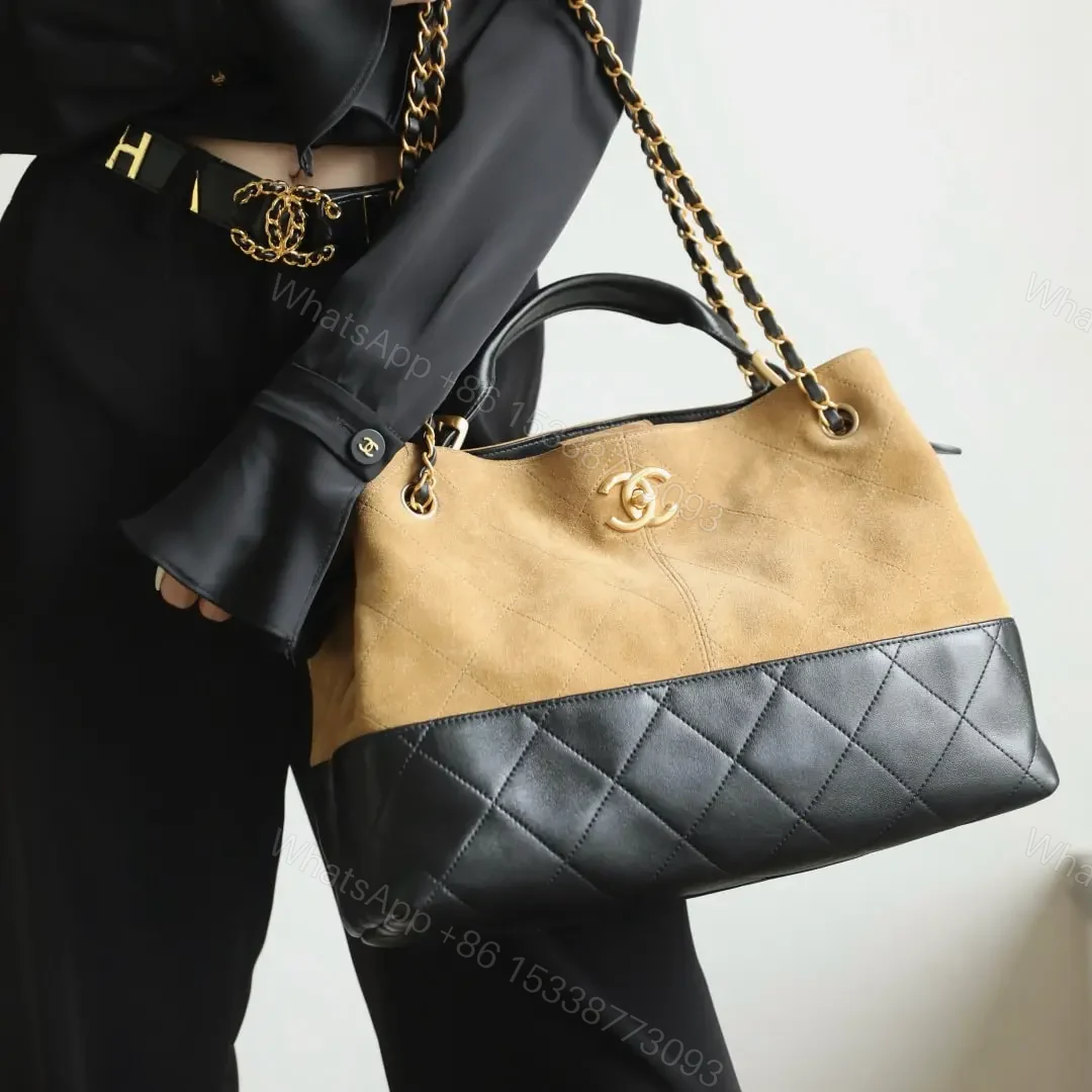 View 15 of 高仿Chanel*25A系列AS5634麂皮拼小羊皮單肩包小號免檢版