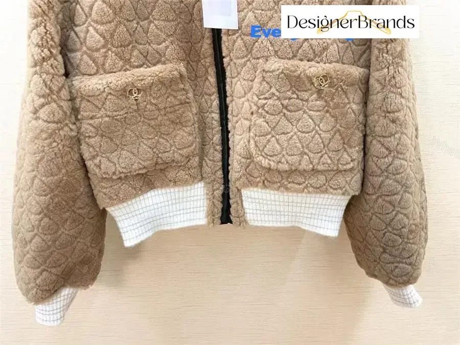 View 3 of Quilted Teddy Jacket: Camel, Structured Details, All-Season Comfort