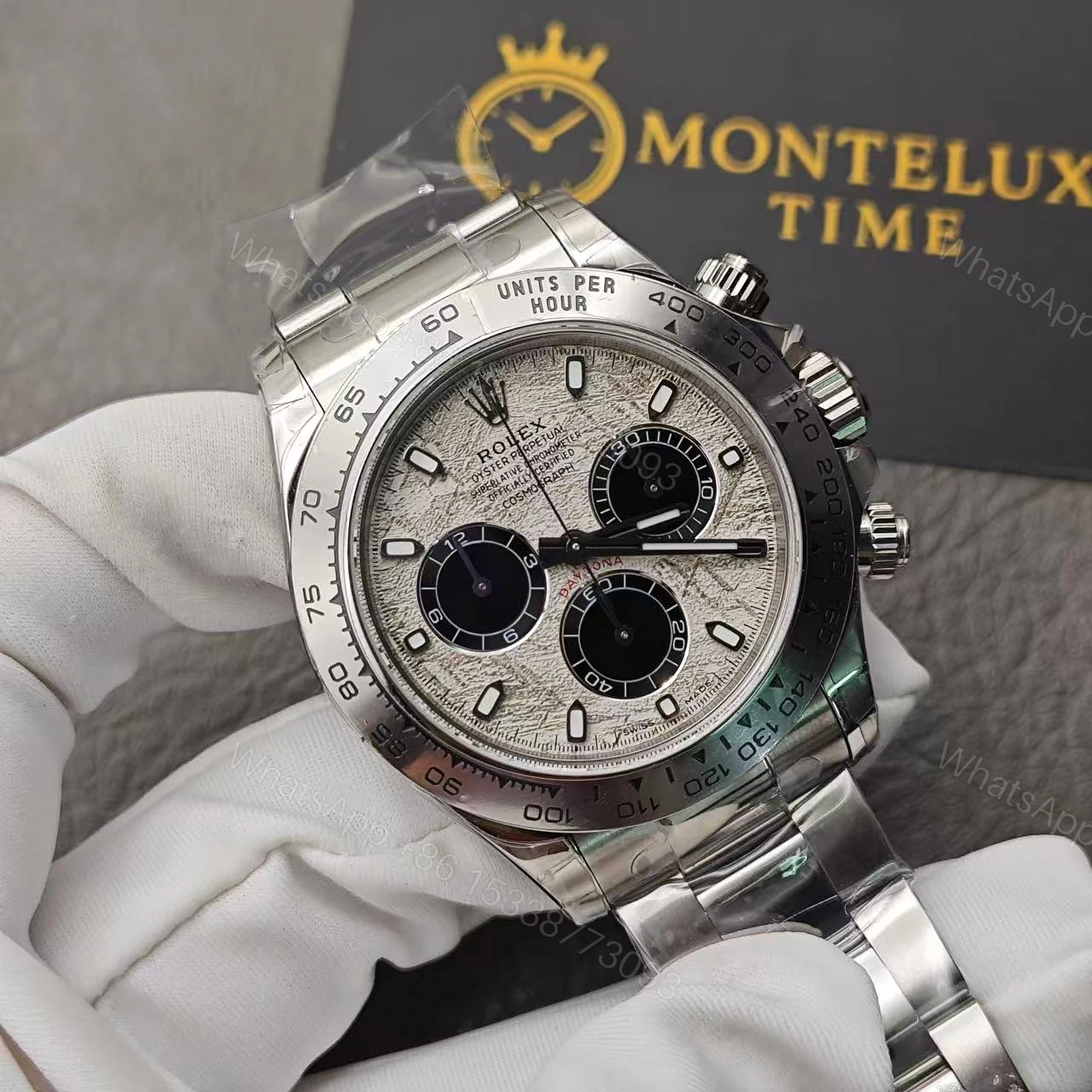 View 18 of Rolex Daytona 116519 Meteorite Watch Super Clone Replica