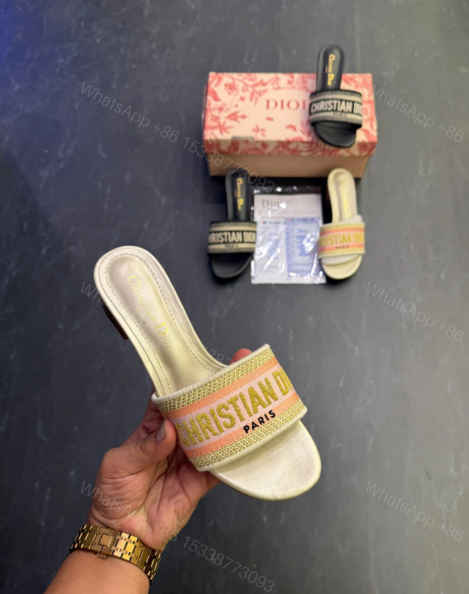 View 5 of First Copy Christian Dior Block Heels